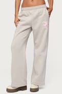 EDIKTED Wild Petal Wide Leg Sweatpants