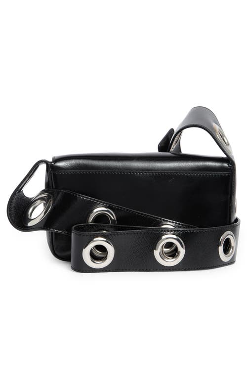 Moschino Metal Logo Crossbody Shoulder Bag In Black