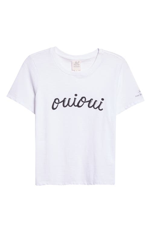 Cinq À Sept Script Oui Oui T-shirt In White