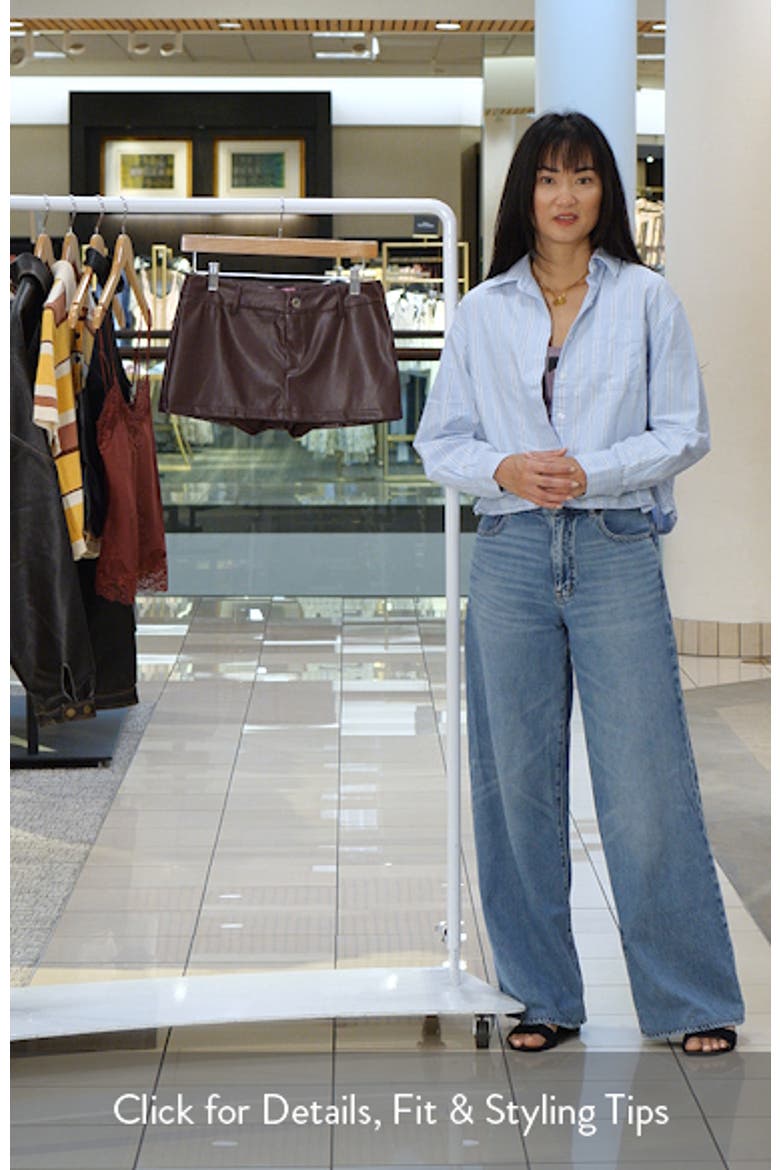 Frances Low Rise Faux Leather Miniskort video