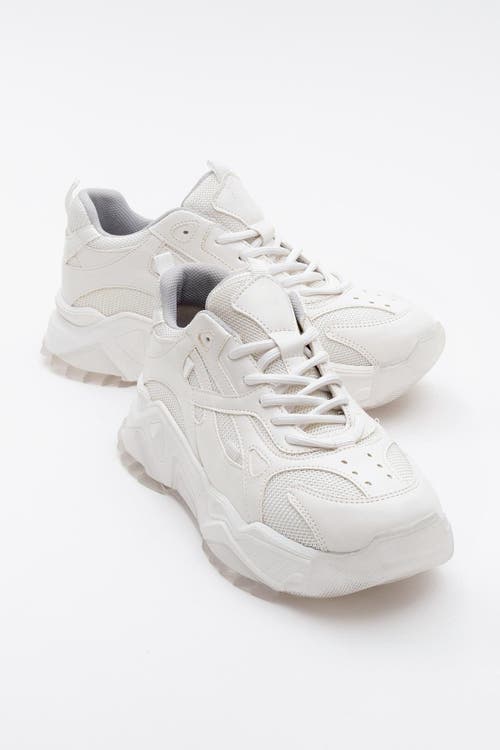 Forever & Always Shoes Loretta Platform Sneakers In White