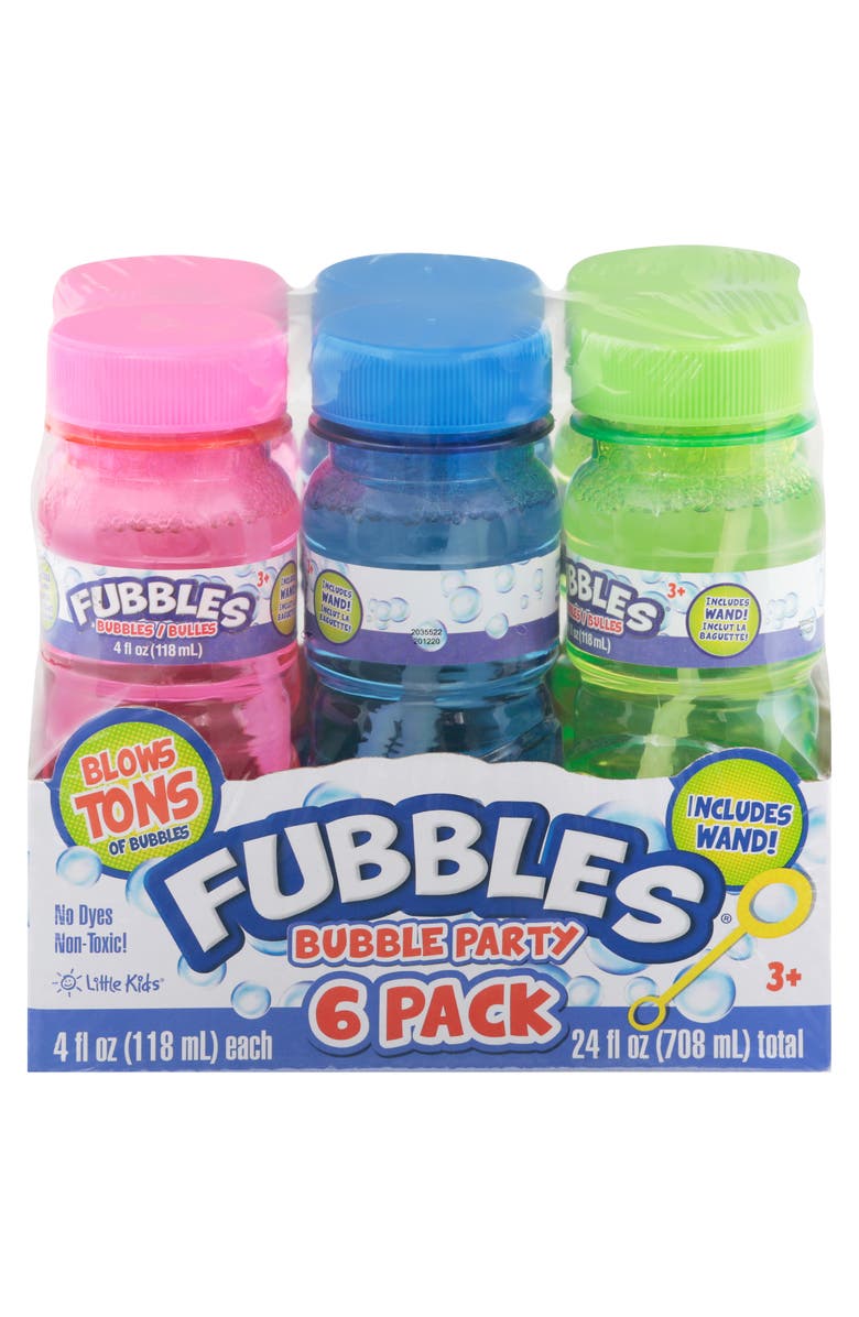 Little Kids Kids Fubbles Bubbles 6 Pack, Alternate, color, Multicolored