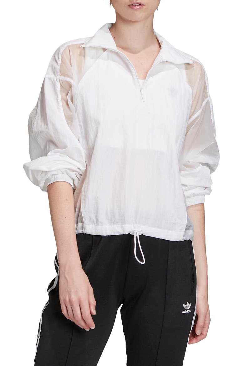 Half Zip Jacket, Main, color, WHITE