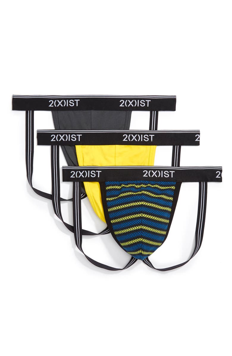 2(x)ist 3-Pack Stretch Jock Straps, Main, color, 