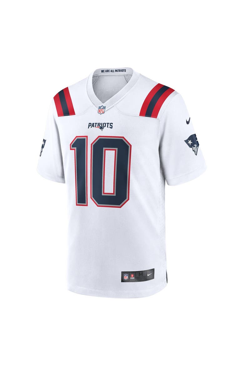 Men's Nike Drake Maye White New England Patriots  Player Game Jersey, Alternate, color, White