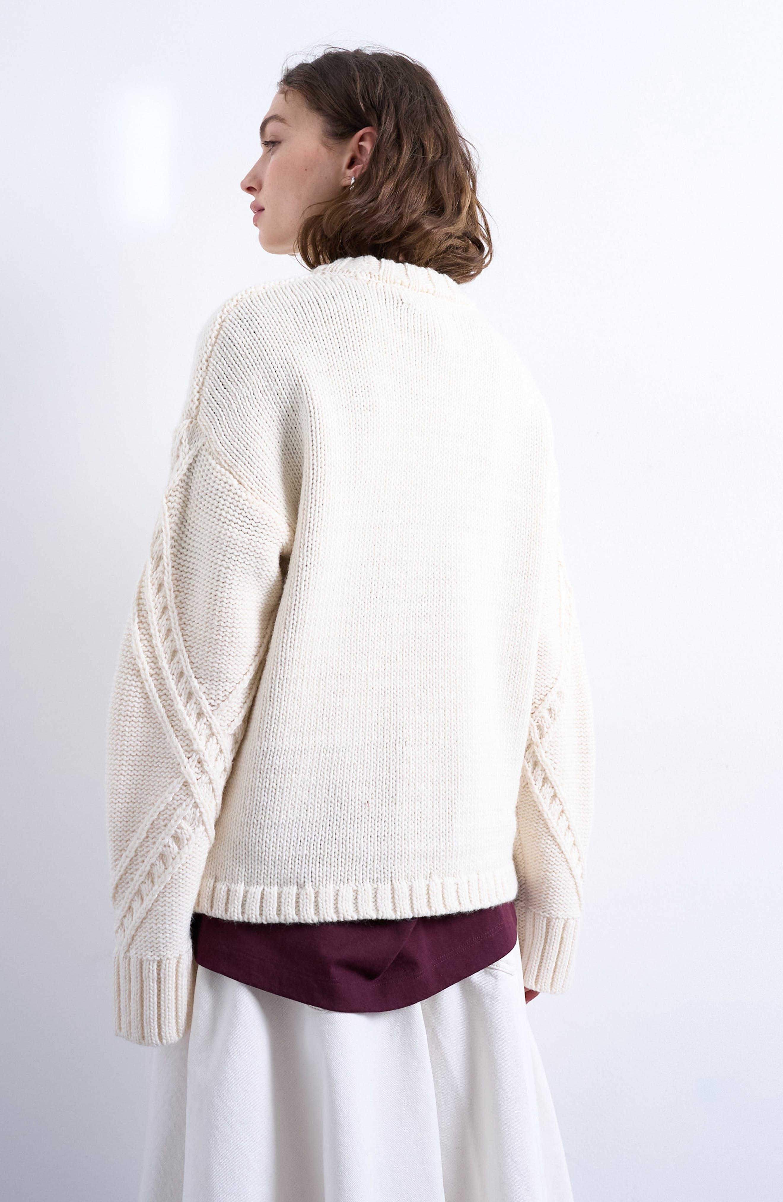 Oversize Argyle Crewneck Sweater - image 2