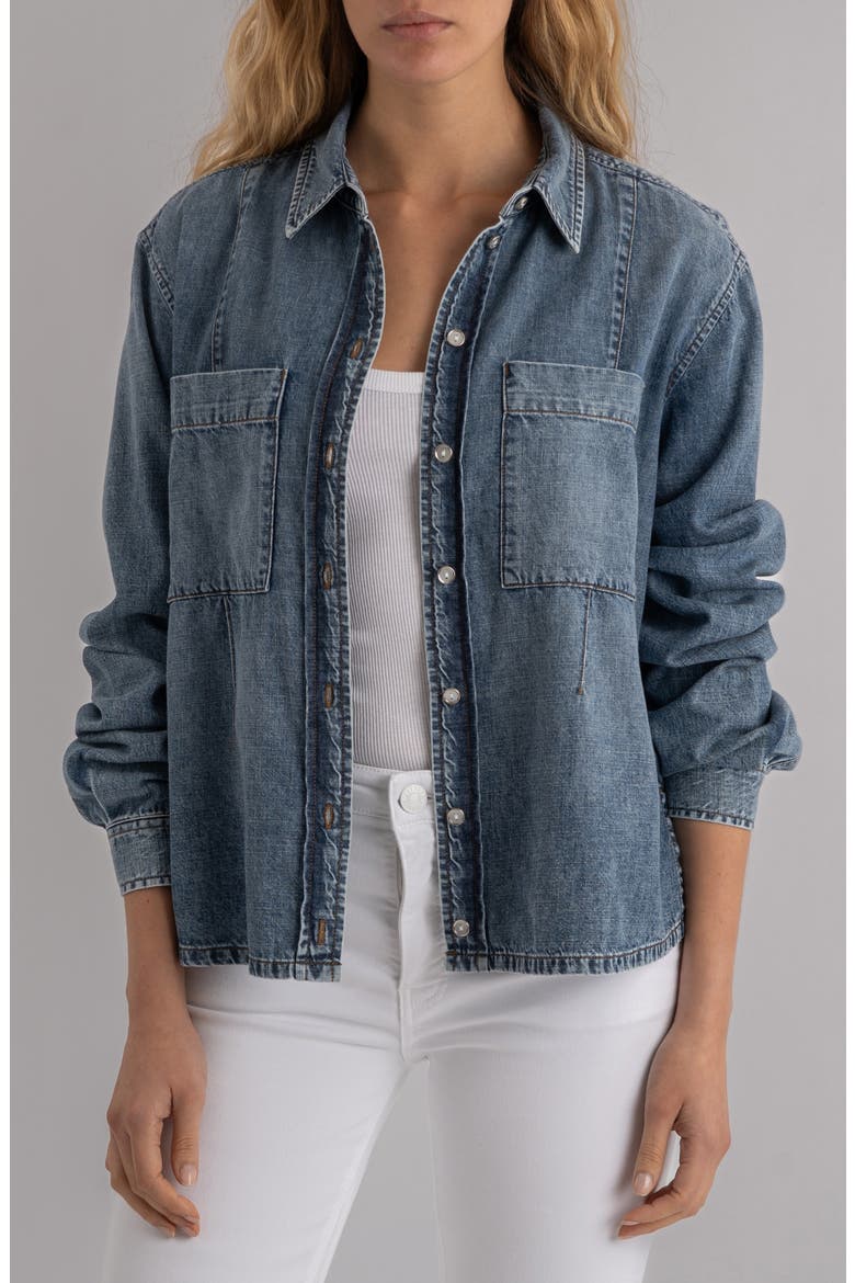 Harley Button-Up Denim Shirt, Main, color, ADMINISTER