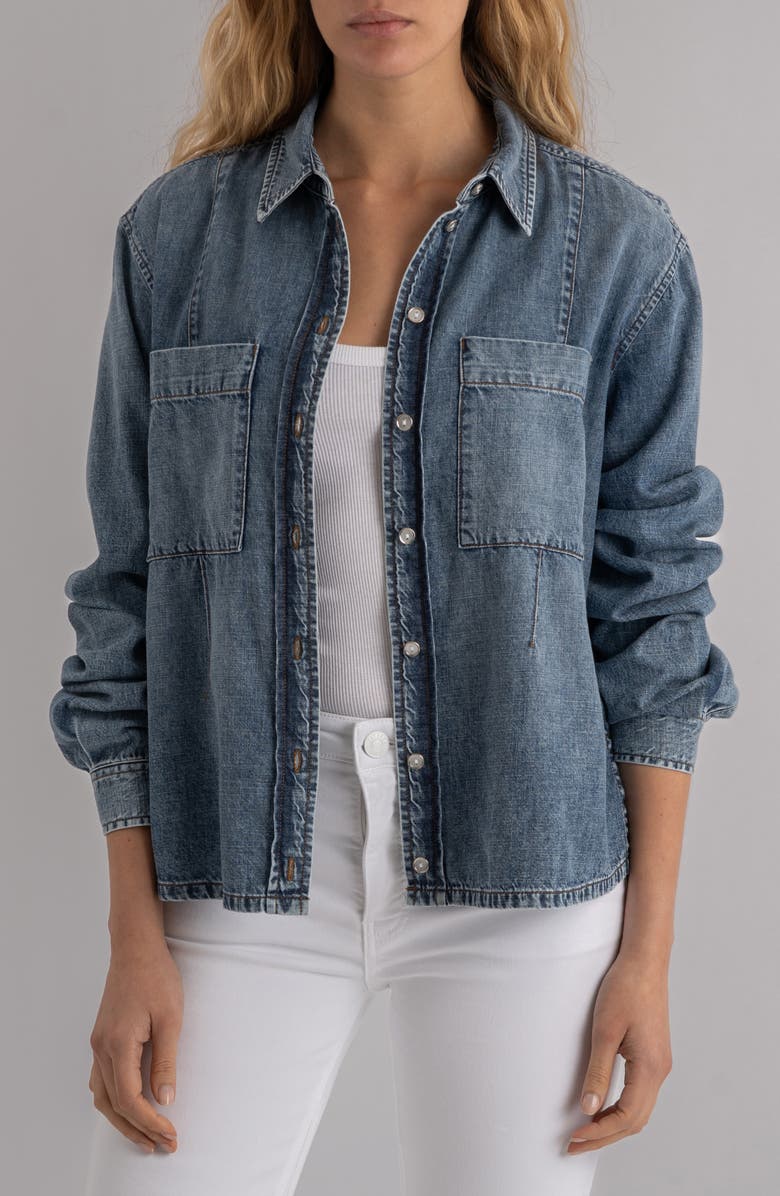 KUT from the Kloth Harley Button-Up Denim Shirt, Main, color, 