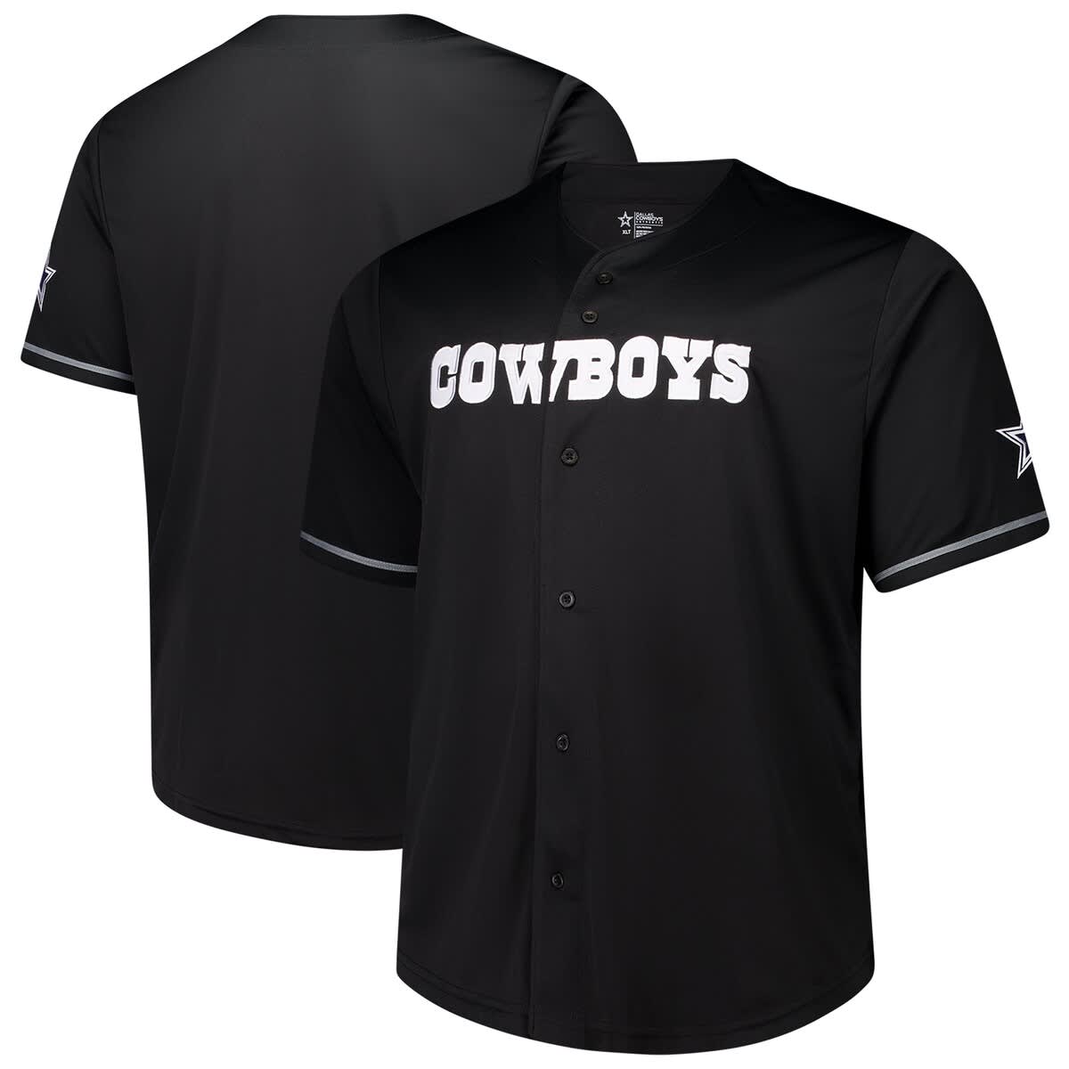 FANATICS Men's Fanatics Black Dallas Cowboys Pop Full-Button Jersey ...