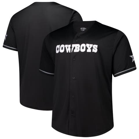 Men's Fanatics  Black Dallas Cowboys Pop Full-Button Jersey