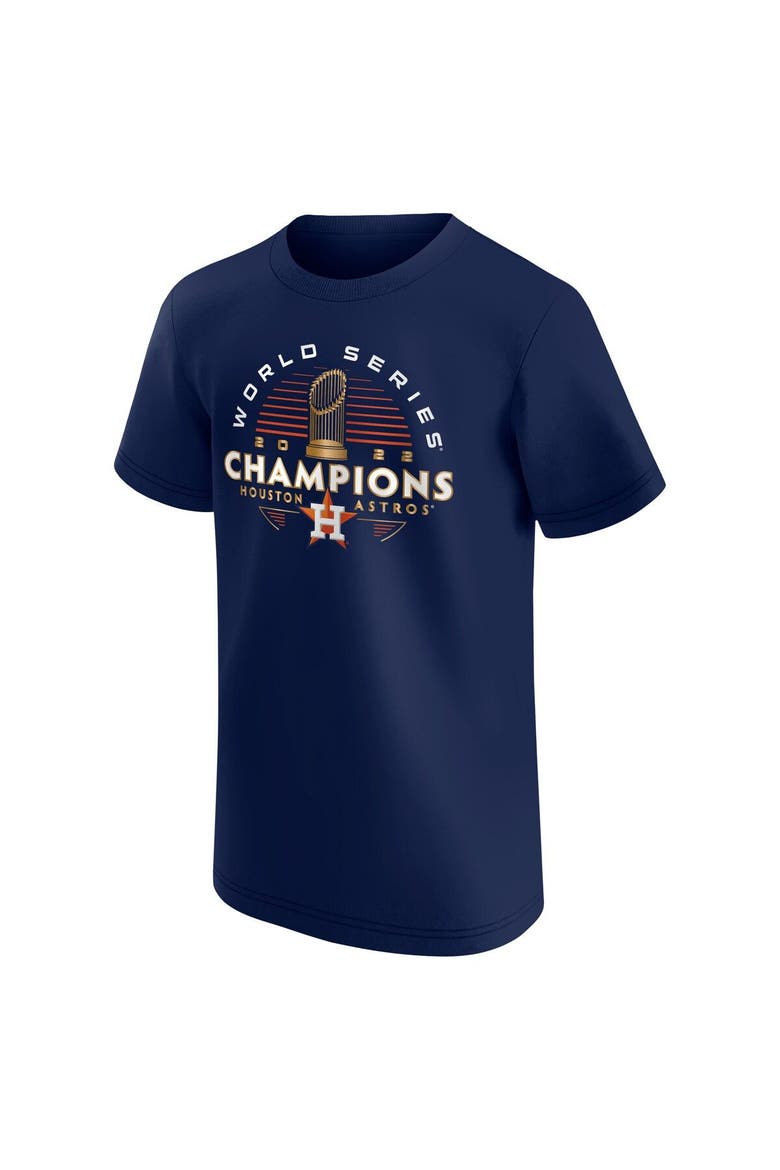 Youth Fanatics Branded Navy Houston Astros 2022 World Series Champions Signature Roster T-Shirt, Alternate, color, Navy
