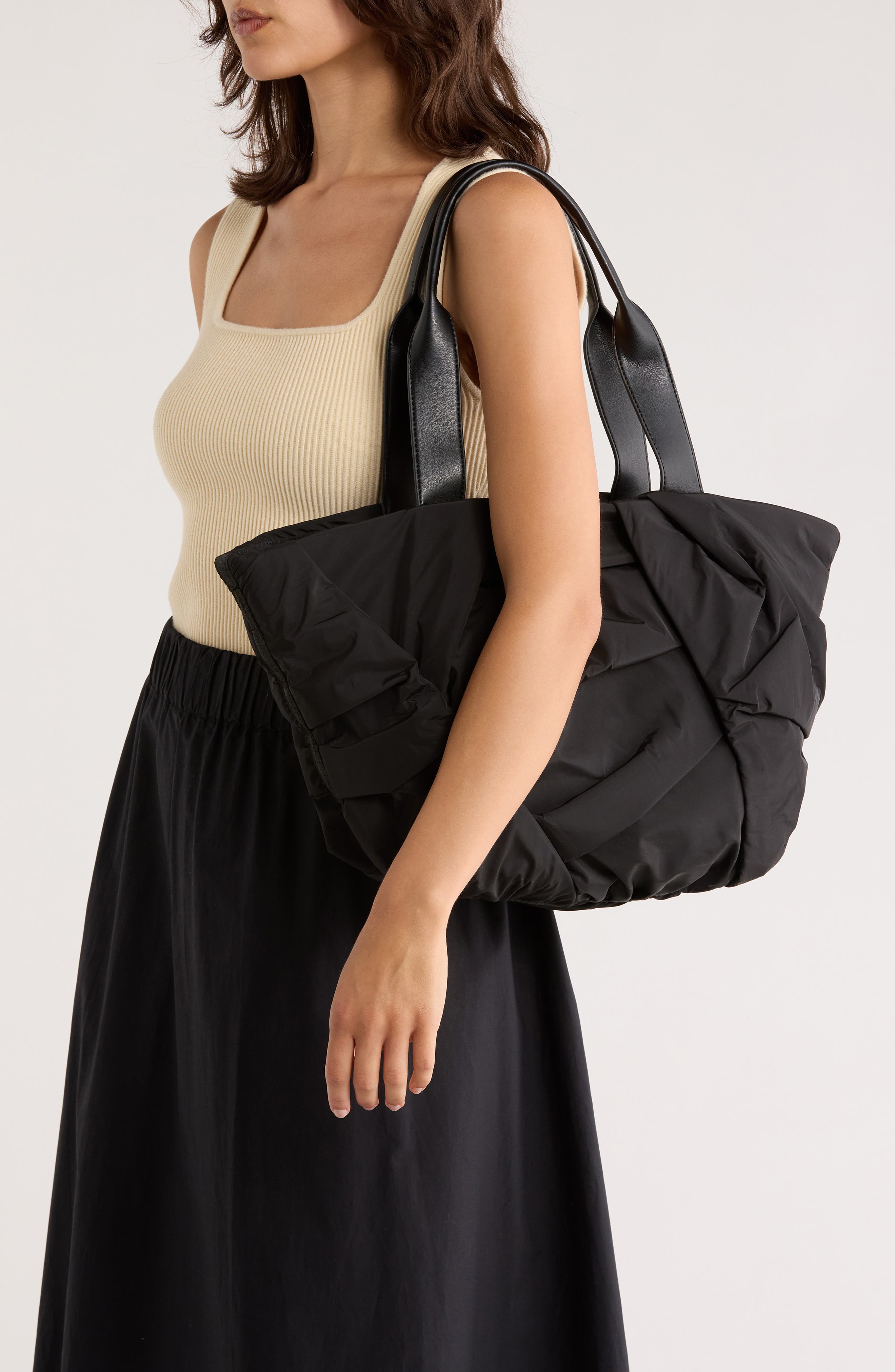 Dolce Vita Nylon Tote, Alternate, color, Black