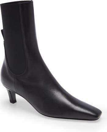 Low heel pointed toe booties best sale