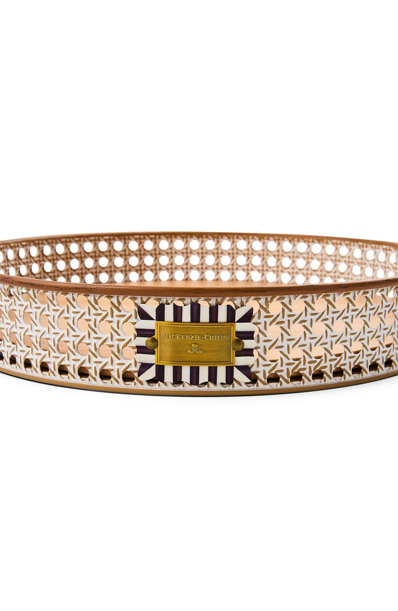 MACKENZIE CHILDS Cane Small Serving Tray, Alternate, color, Beige