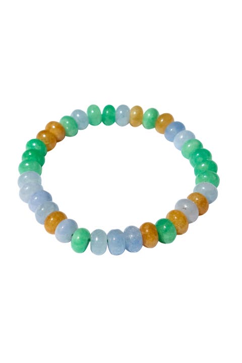 Lavender Field Multicolor Jade Stone Bangle