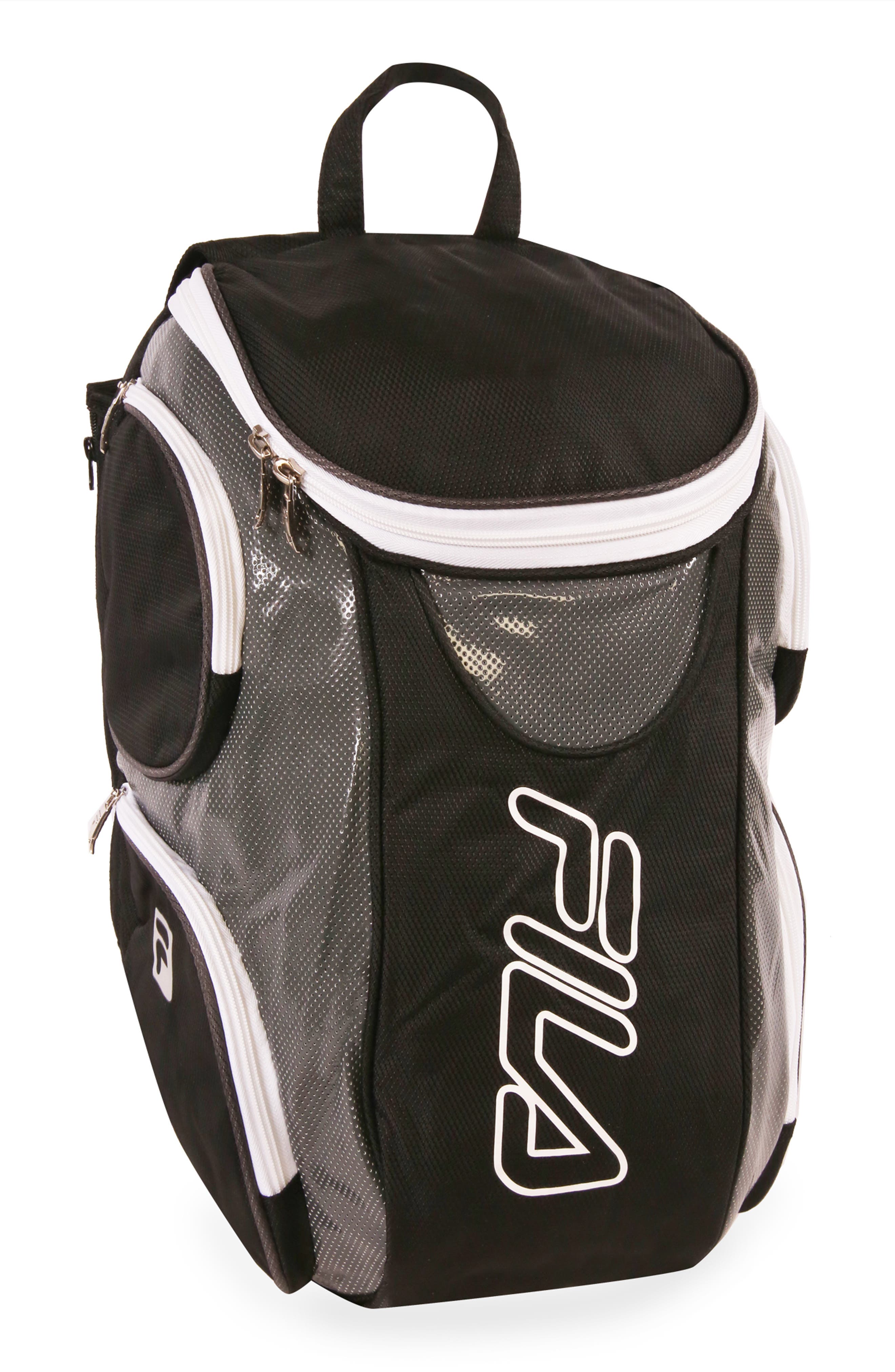 FILA Tennis Bag, Alternate, color, Grey Metallic/ Black