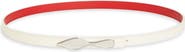 Christian Louboutin Bettina Reversible Leather Skinny Belt