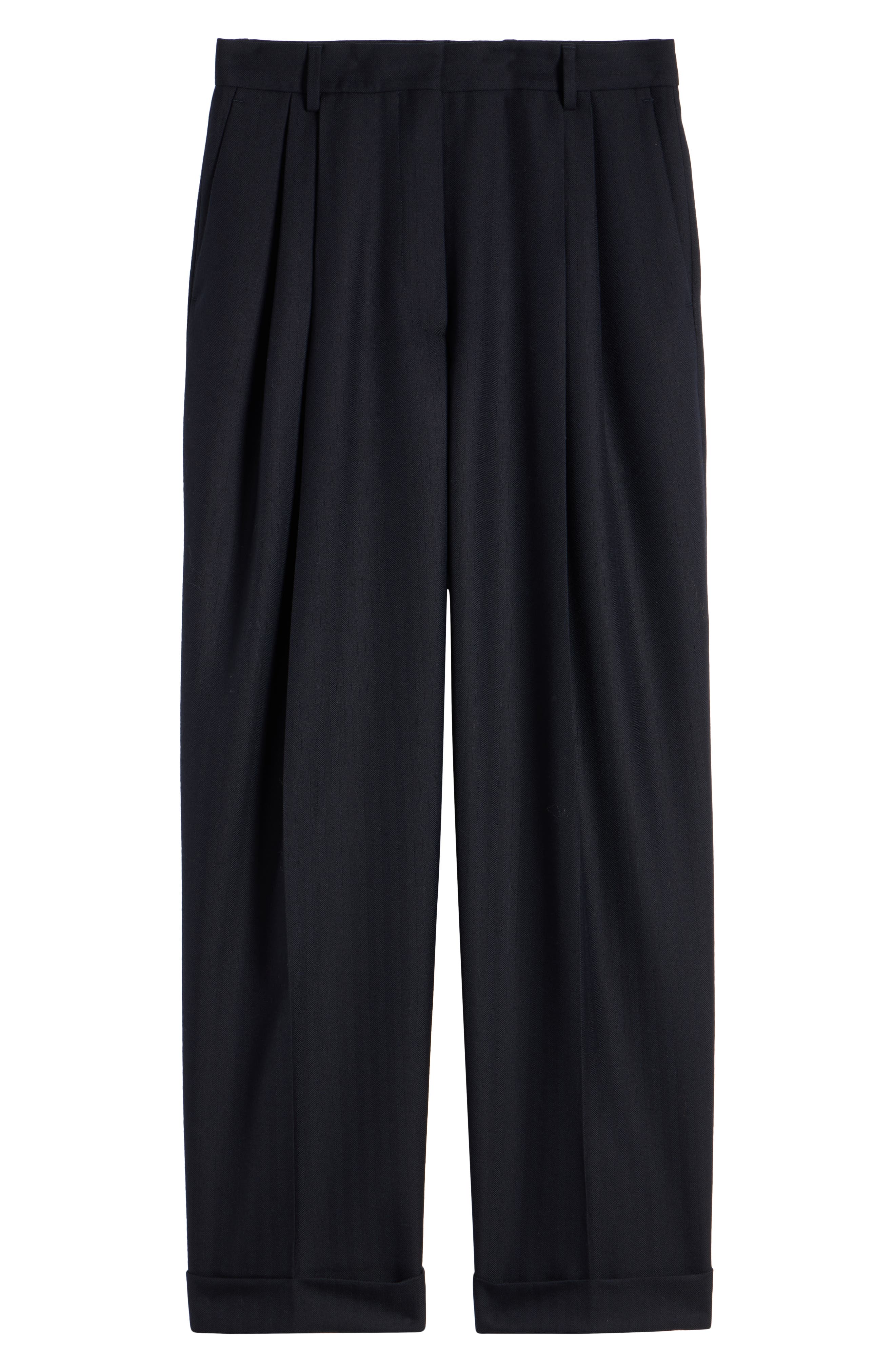 Partan Pleated Wool Blend Pants - image 2