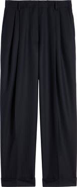 Dries Van Noten Partan Pleated Wool Blend Pants
