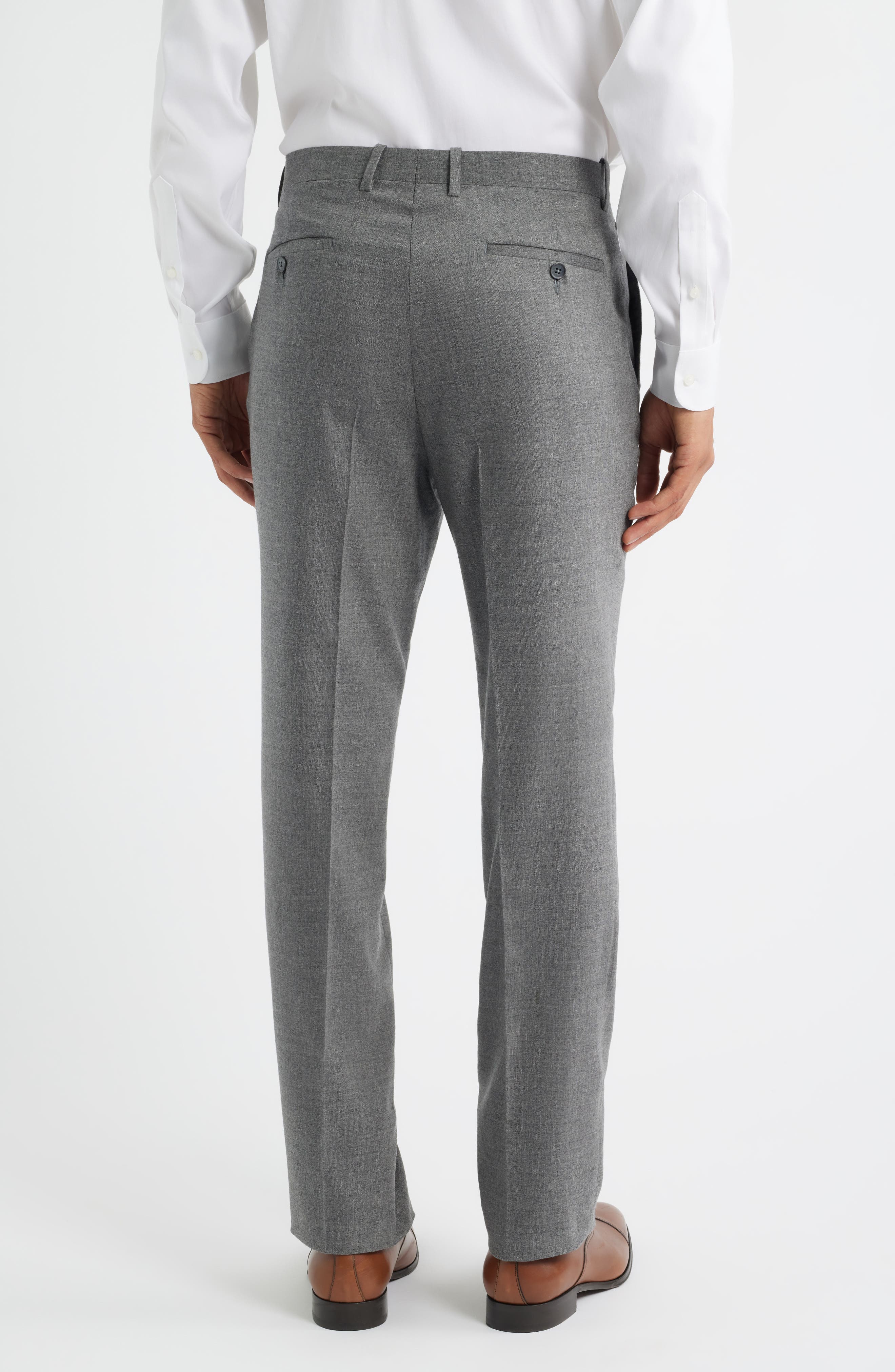 Harker Flat Front Stretch Wool & Cashmere Dress Pants - image 2