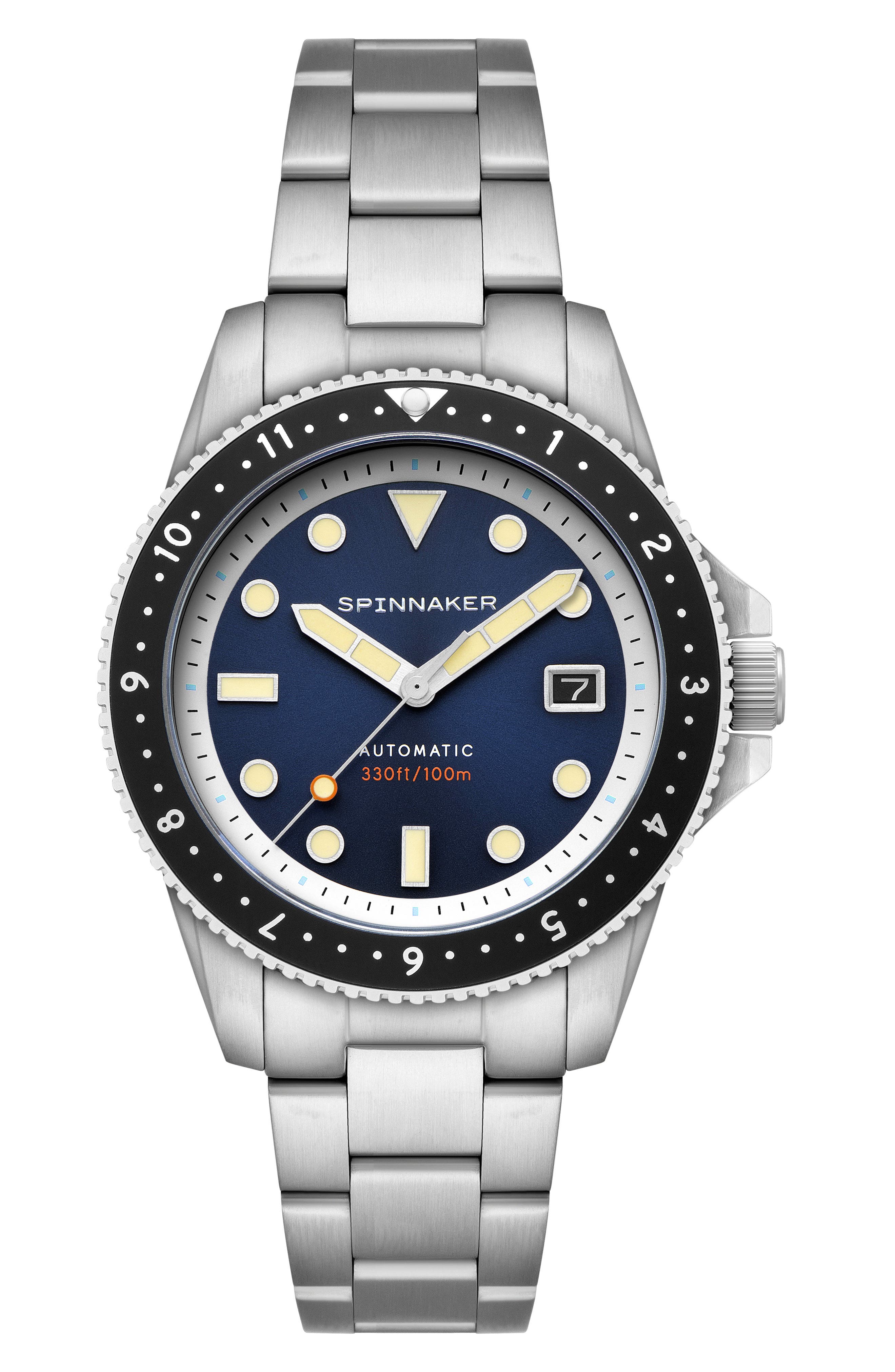 SPINNAKER Croft Pioneer Automatic Bracelet Watch, 42mm in Blue 