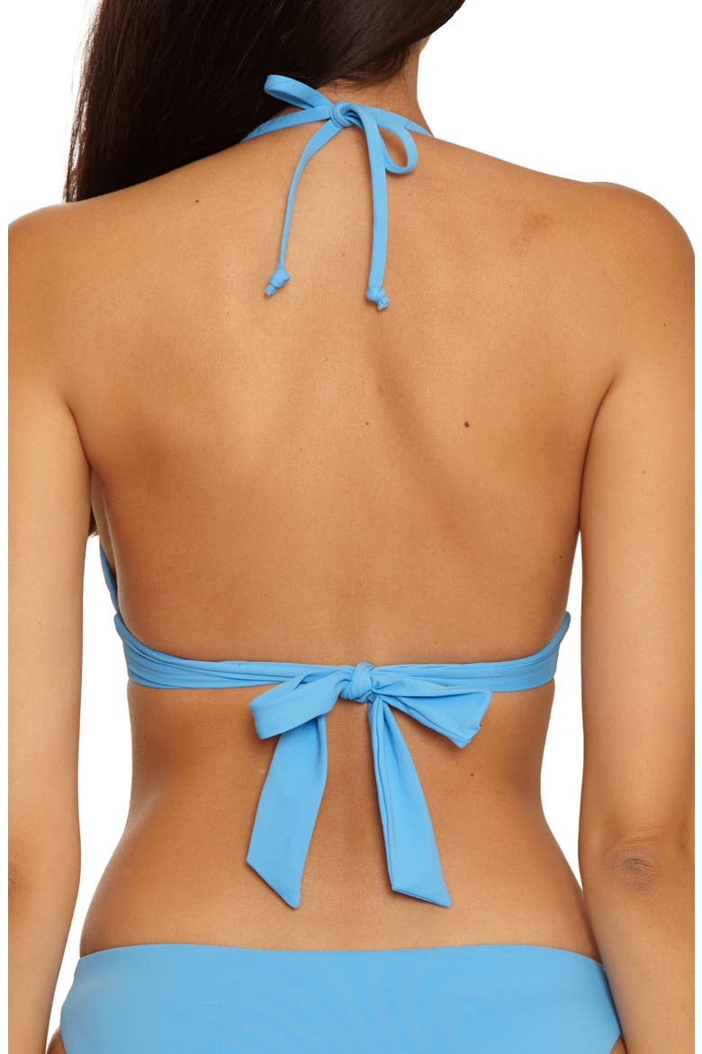 Fiesta Halter Bikini Top, Alternate, color, SKY BLUE