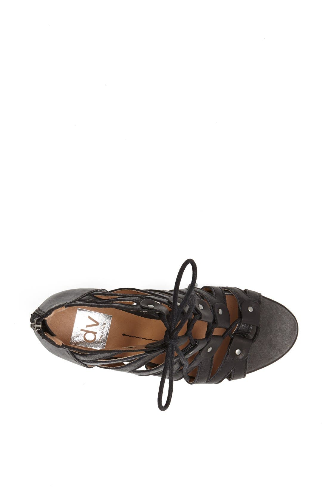 DV by Dolce Vita 'Rhoda' Sandal, Alternate, color, BLACK LEATHER