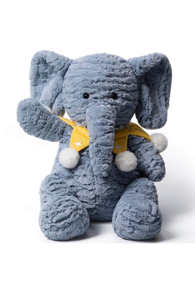 9.8 Inch Starry Denim Elephant Weighted Stuffed Animal, Alternate, color, Multicolored