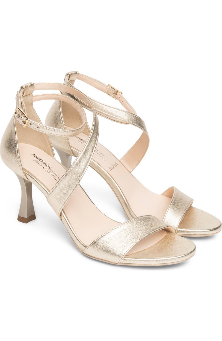 NeroGiardini Ankle Strap Sandal, Main, color, Gold