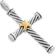 David Yurman Cable Cross Enhancer with 18K Gold