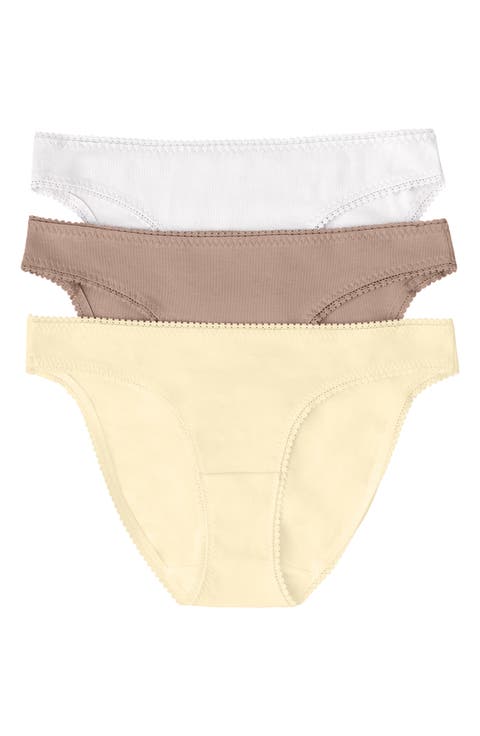 3-Pack Cotton Hip Bikinis