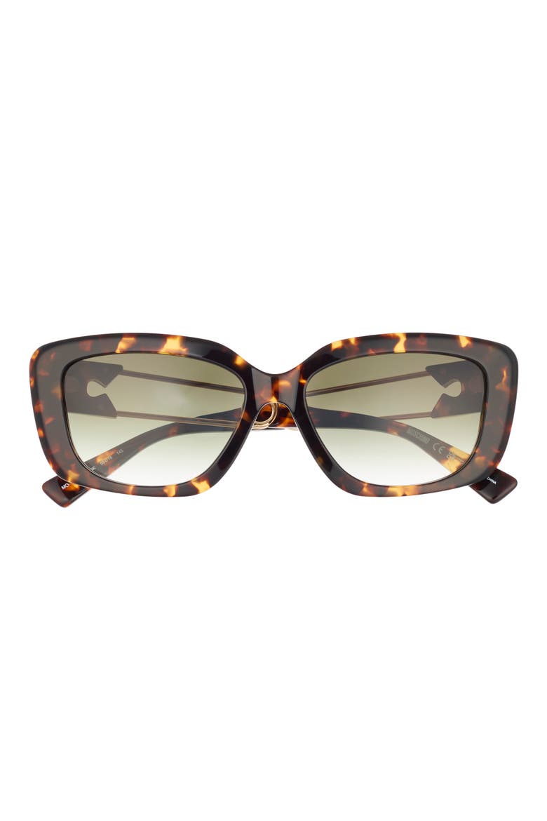 51mm Gradient Rectangular Sunglasses, Main, color, HAVANA