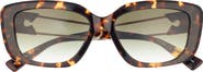 Moschino 51mm Gradient Rectangular Sunglasses
