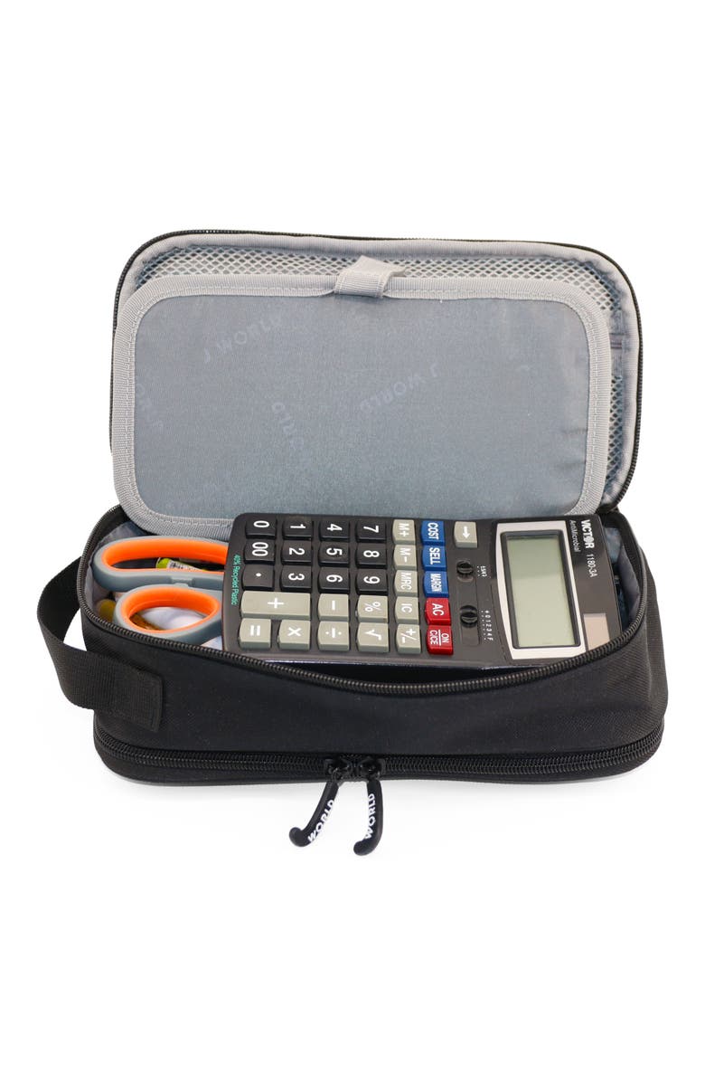 J World Doodle Pencil Case with Handle Strap, Alternate, color, Black