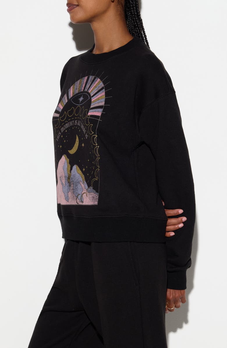 Spiritual Gangster This Moment Sublime Cotton Blend Sweatshirt, Alternate, color, Black