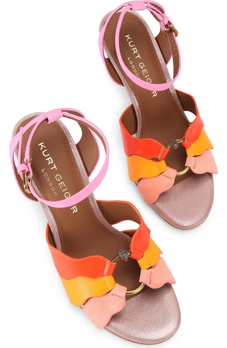 Kurt Geiger London Sun Wave Ankle Strap Sandal, Alternate, color, Pink Multi