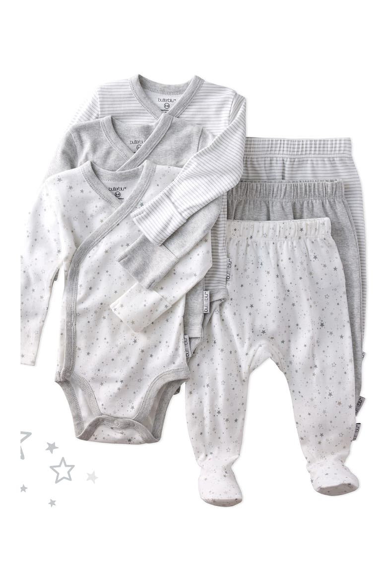 Fallon Footed Organic Cotton Assorted 3-Pack Pants, Alternate, color, GRAY TWINKLE