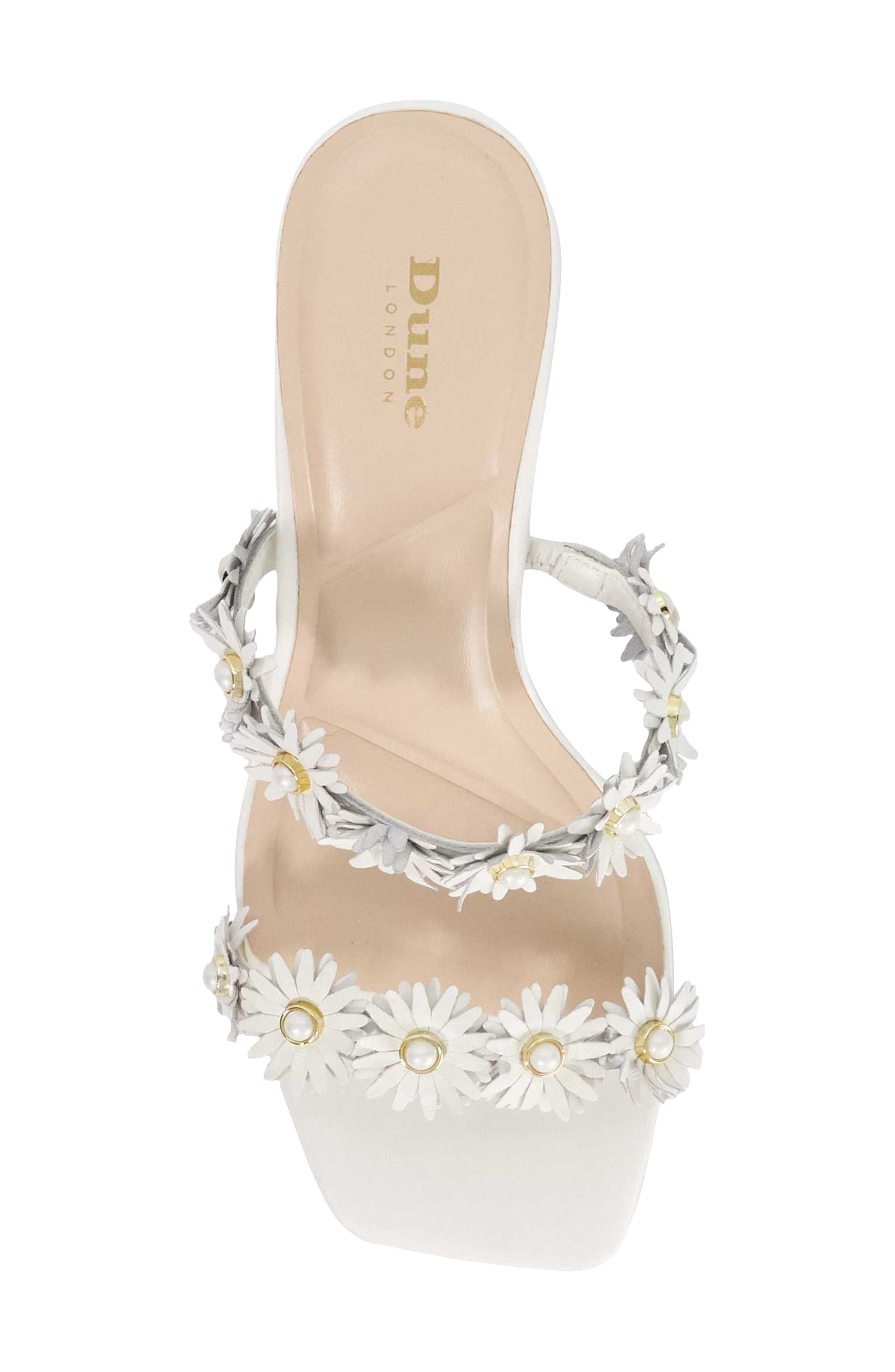 Dune London Maltas Kitten Heel Slide Sandal, Alternate, color, White