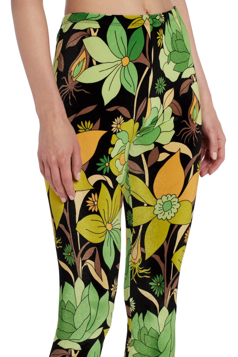 Dream Garden Chenille Crop Leggings, Alternate, color, DREAMING BLACK