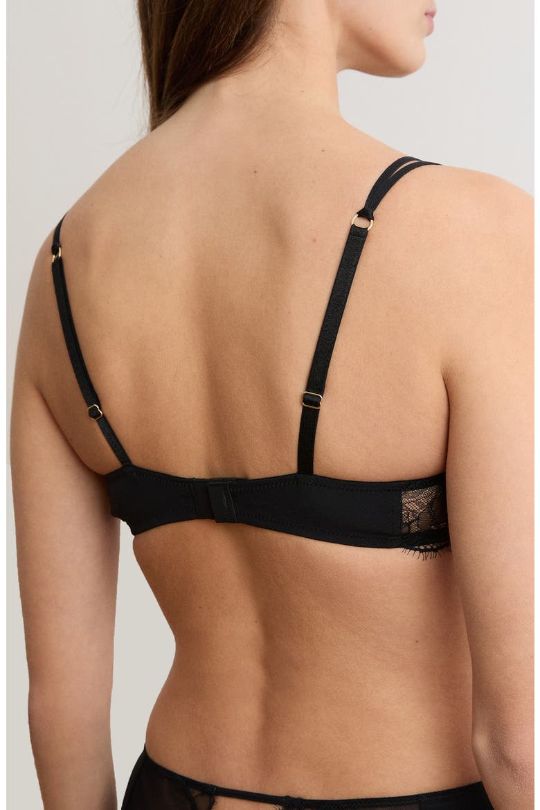 Vertige N°9 Underwire Balconette Bra, Alternate, color, BLACK