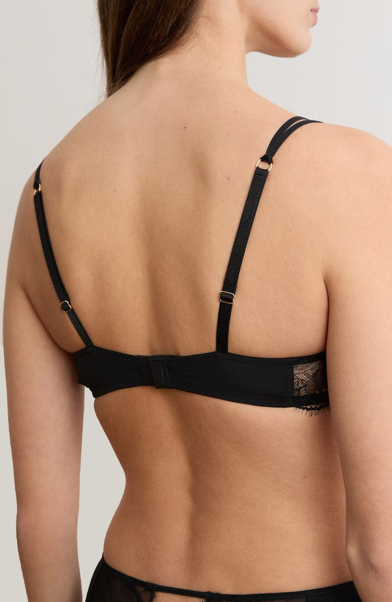 Etam Vertige N°9 Underwire Balconette Bra, Alternate, color, Black