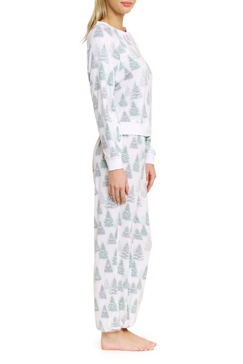 Star Seeker Brushed Jersey Pajamas, Alternate, color, IVORY PINES
