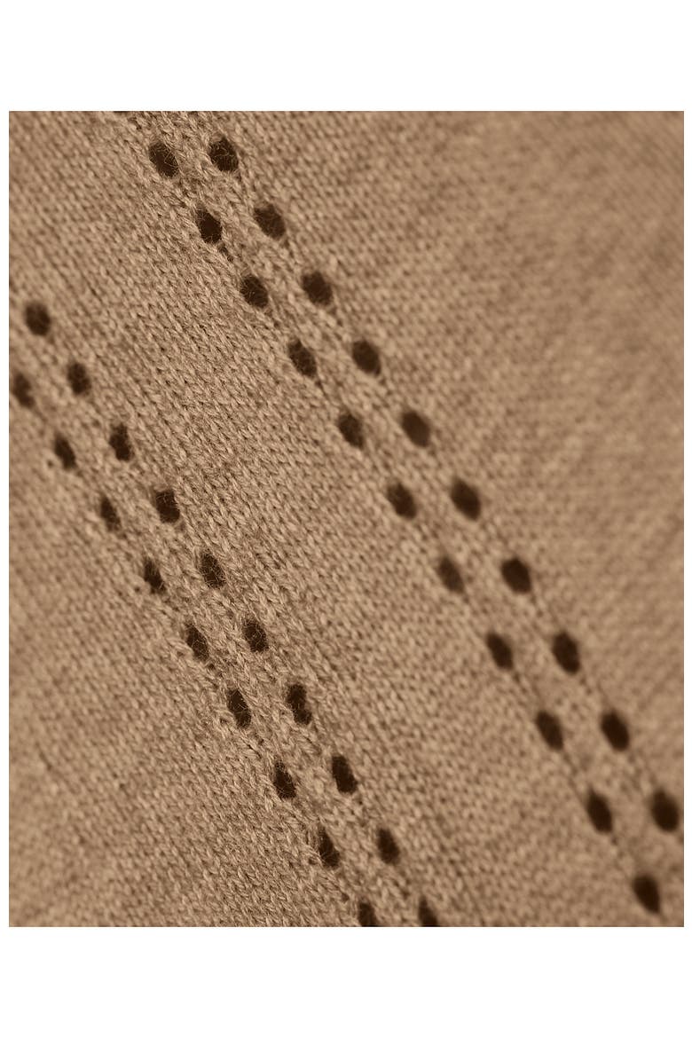 Fine Gauge Cotton Fit and Flare Sweater Dress, Alternate, color, Vicuna Heather