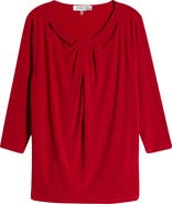 KASPER Twist Neck Cutout Top