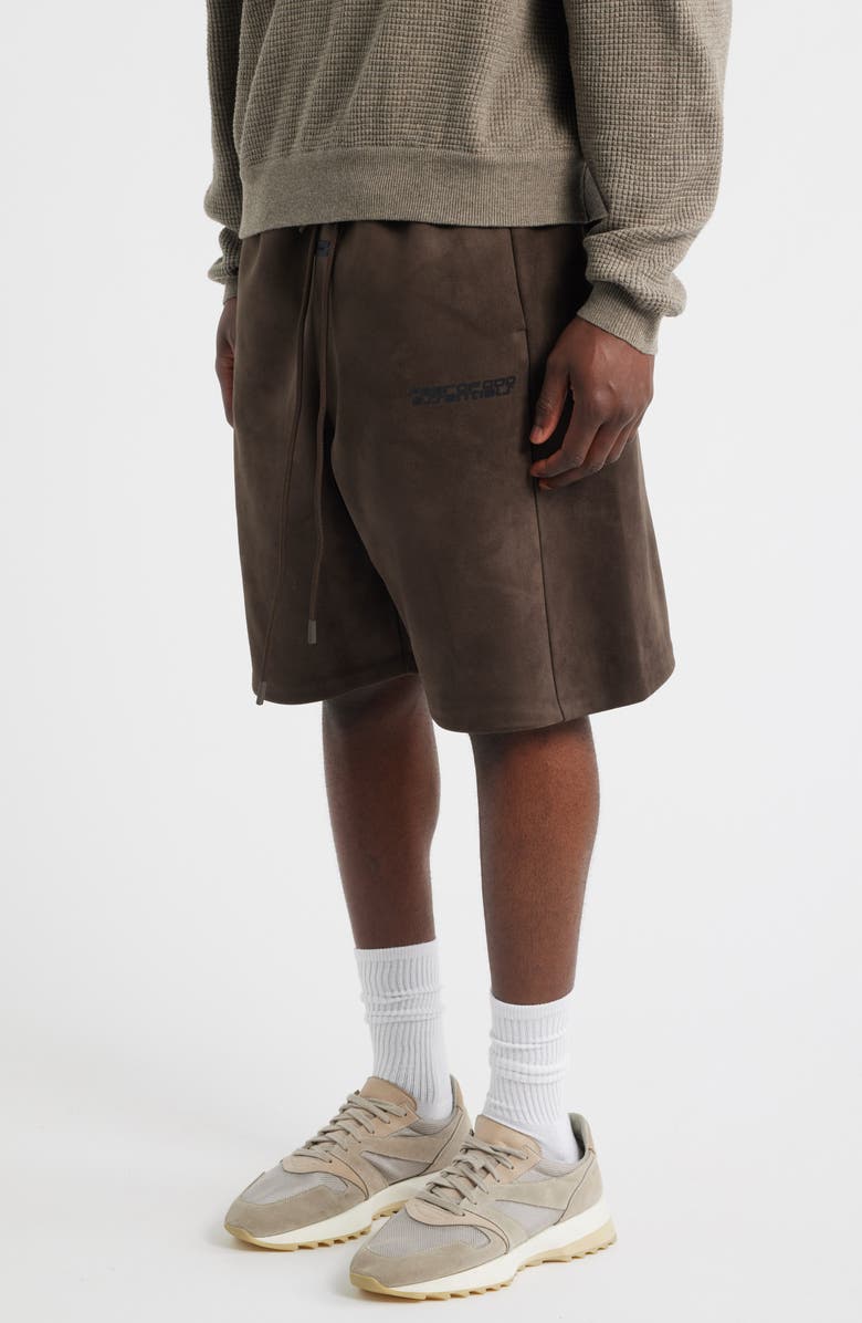 Fear of God Essentials Relaxed Sweat Shorts, Alternate, color, Brown