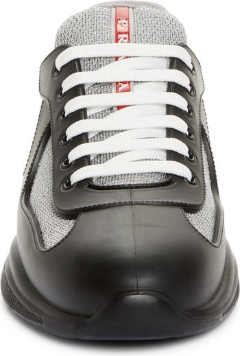 【関税＆送料込み】Prada America'S Cup Low-Top Sneakers Prada America's Cup low-top Sneakers | Black | FARFETCH