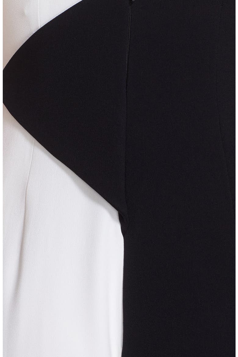 Colorblock Wide Leg Jumpsuit, Alternate, color, BLACK/ WHITE