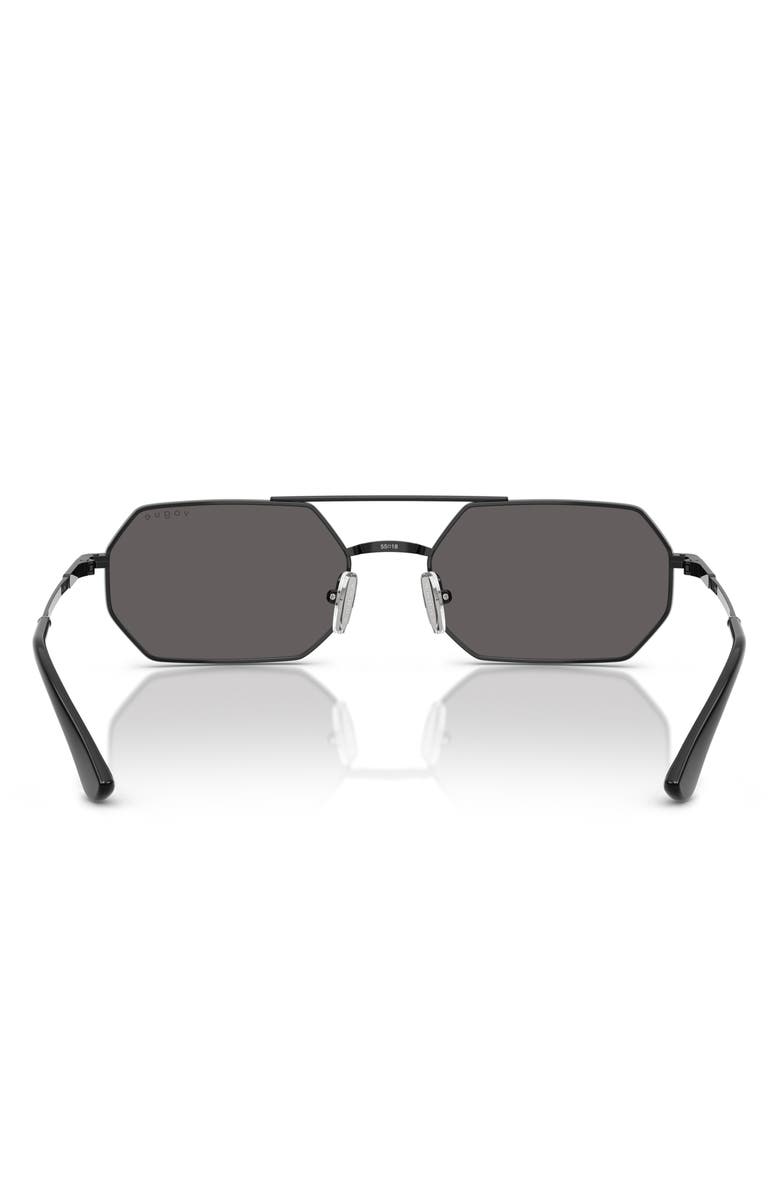 VOGUE 55mm Irregular Sunglasses, Alternate, color, Black