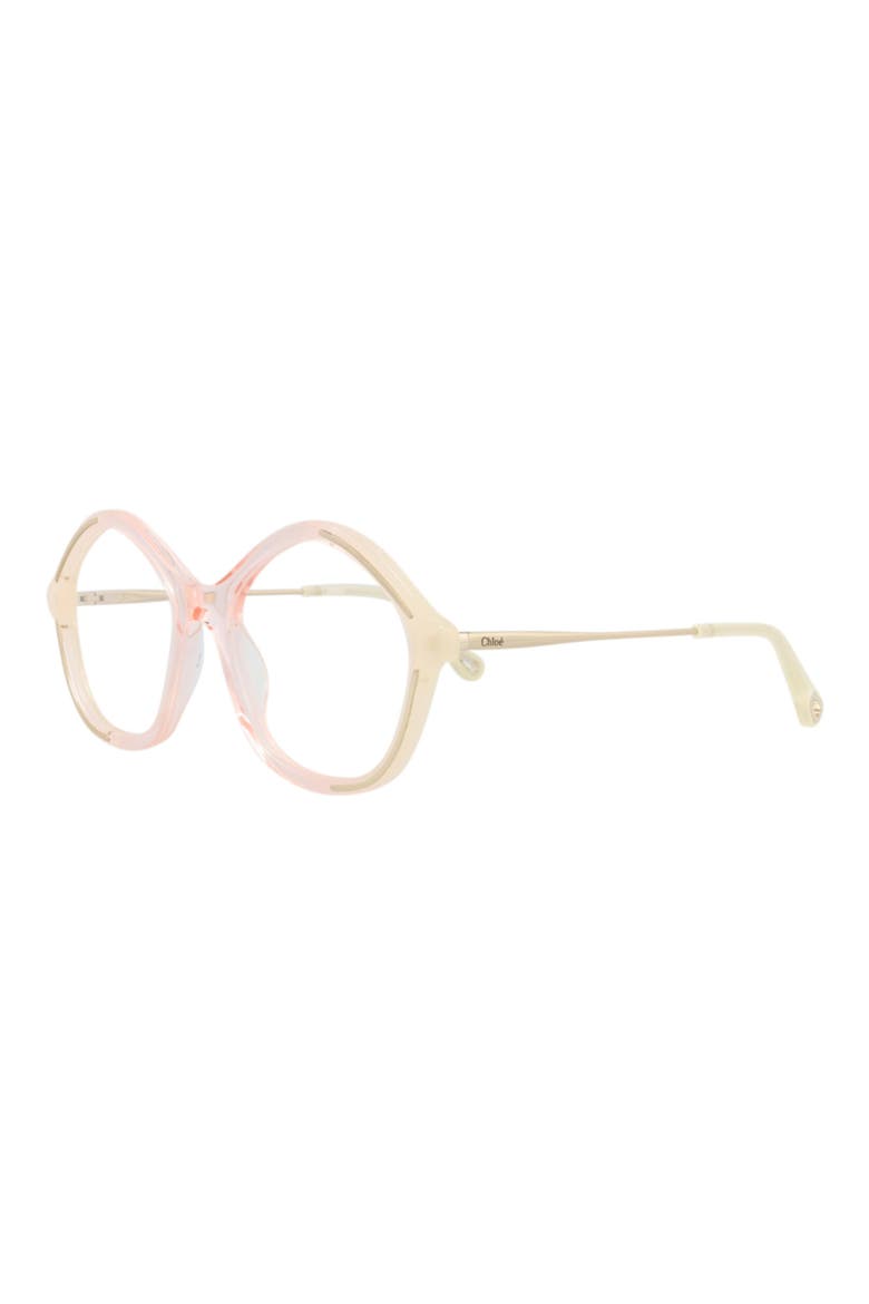 52mm Round Optical Glasses, Alternate, color, YELLOW GOLD TRANSPARENT