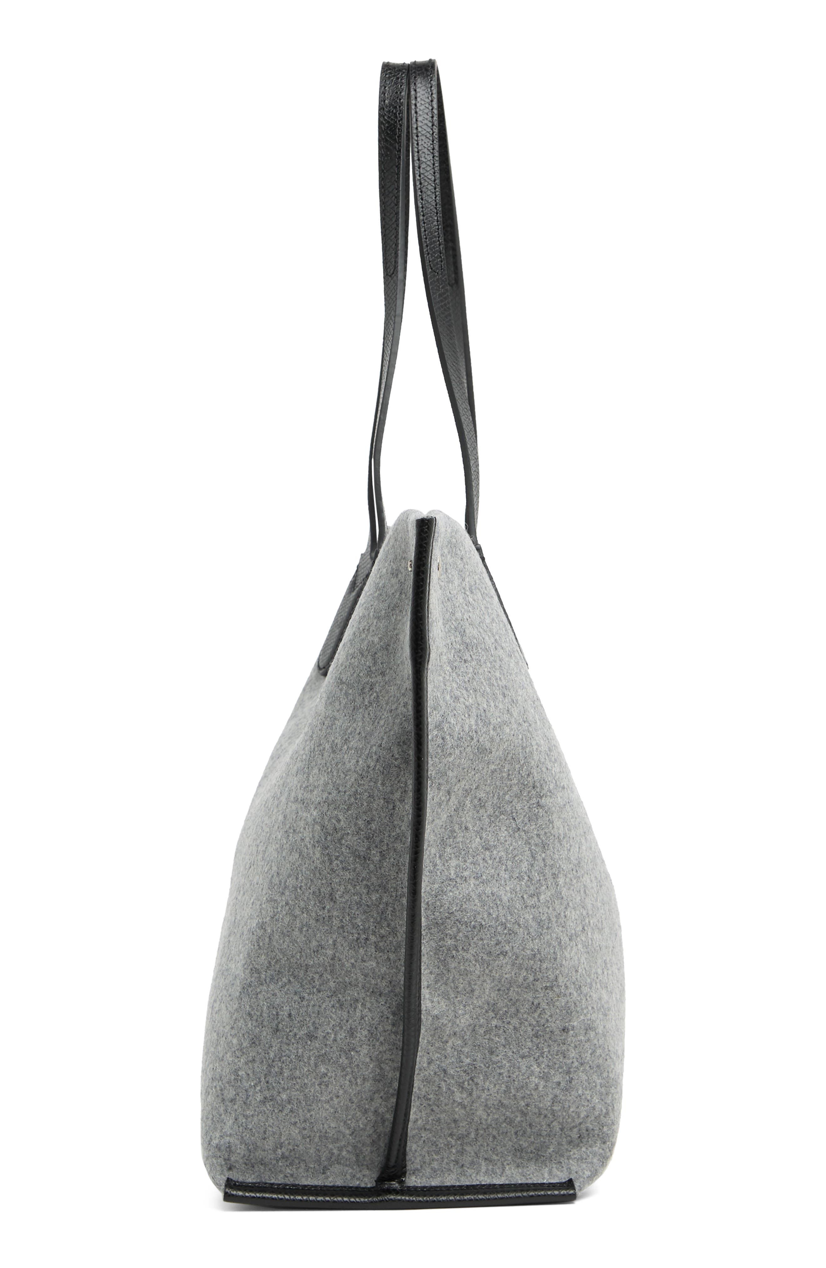 Longchamp Essential Wool & Leather Open Tote, Alternate, color, 